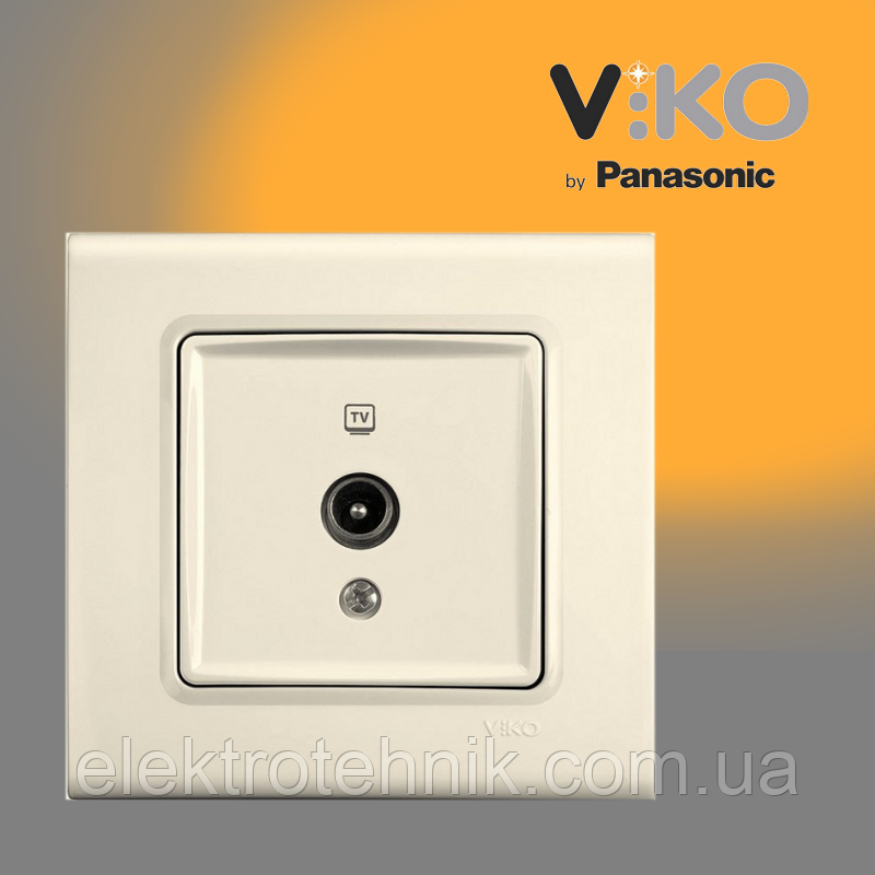 Розетка ТВ прохідна VIKO Linnera Крем