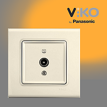 Розетка ТВ прохідна VIKO Linnera Крем