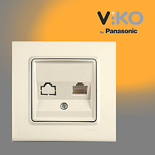 Розетка телефонна RJ11 VIKO Linnera Крем