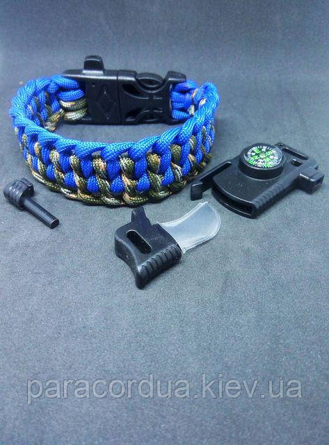 Браслет виживання з паракорда 6 в 1 з ножиком,Плетіння "Генуезький"