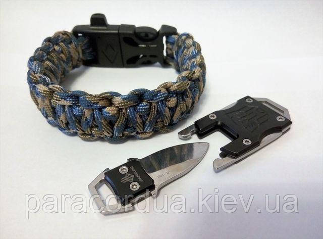 Браслет виживання Ніж з паракорда , "Подвійна Кобра"