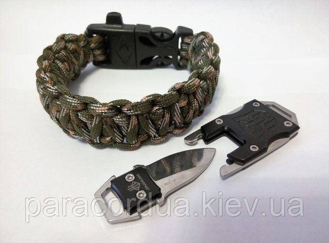 Браслет виживання Ніж з паракорда , "Подвійна Кобра"