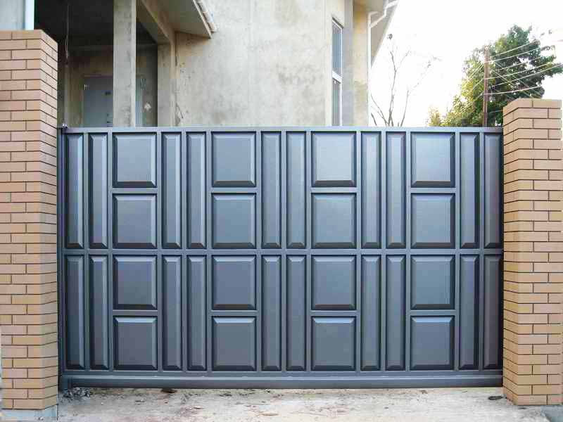 Відкотні ворота 4000х2000 заповнення філенка