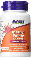 Вітаміни NOW Foods Methyl Folate 1000mcg 90 tabs