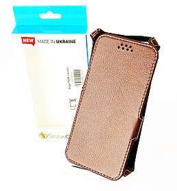 Чохол-книжка на телефон Ergo F500 коричневого кольору