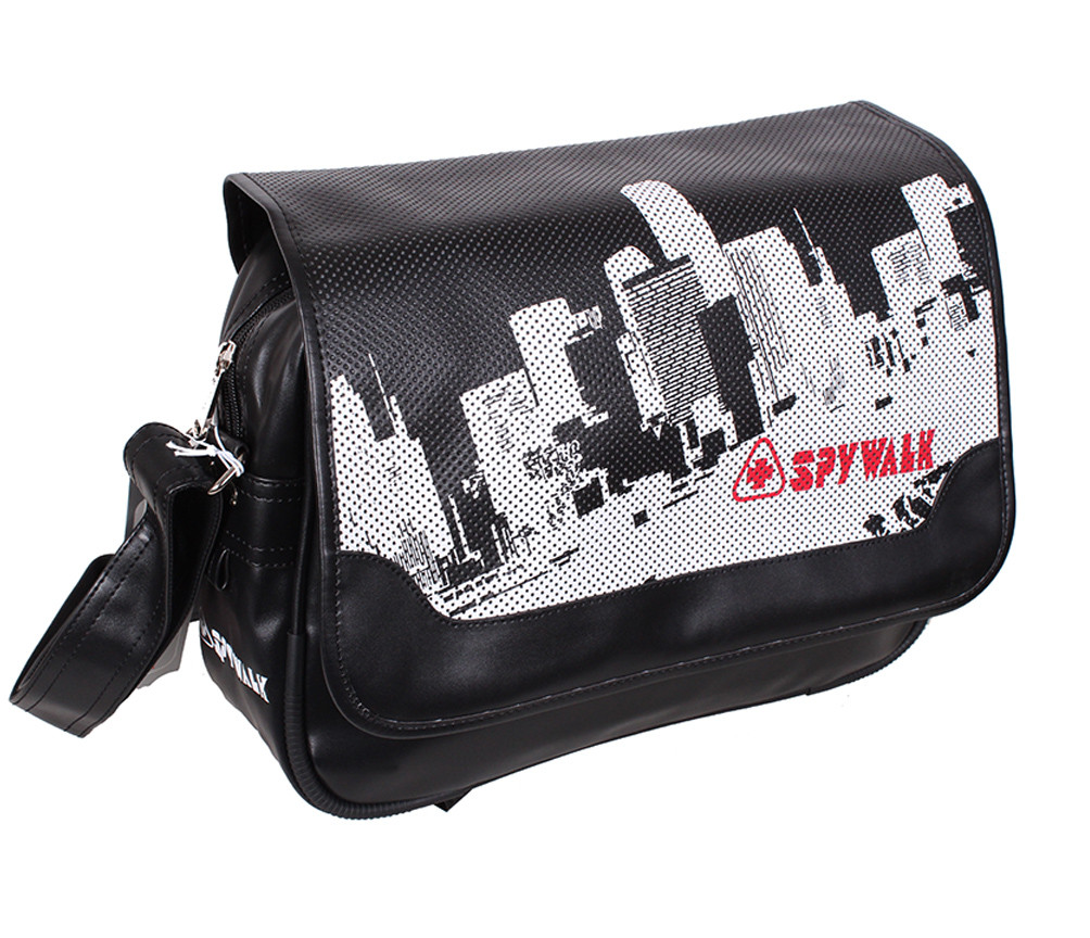 Спортивна сумка зі штучної шкіри sport303113 чорна