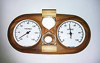 Термогигрометр струнный + песочные часы (15 мин) термобереза для бани и сауны