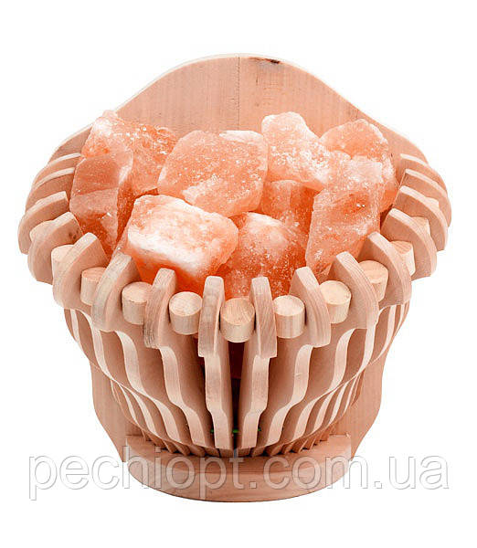 Гималайская розовая соль Корзина прямая 4,5 кг для бани и сауны - фото 1 - id-p700844216