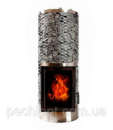 Дровяна піч для лазні та сауни IKI Kivi JR зі скляними дверцятами (ліва), фото 1