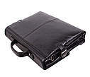 Шкіряний чоловічий портфель 3537 чорний, фото 4
