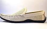 Великі розміри Мокасини бежеві чоловічі літні шкіряні в сіточку Rosso Avangard M4 Beige Perf BS, фото 4
