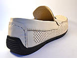 Великі розміри Мокасини бежеві чоловічі літні шкіряні в сіточку Rosso Avangard M4 Beige Perf BS, фото 6