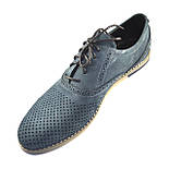 Літні туфлі чоловічі замшеві в сіточку Rosso Avangard Romano Navy Grey Perf, фото 4
