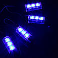 Світлодіодна 4x3 LED підсвітка салону автомобіля (СИНЯ), фото 3