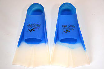 Короткі ласти для плавання тренувальні. Розмір 42-44. Колір синій.