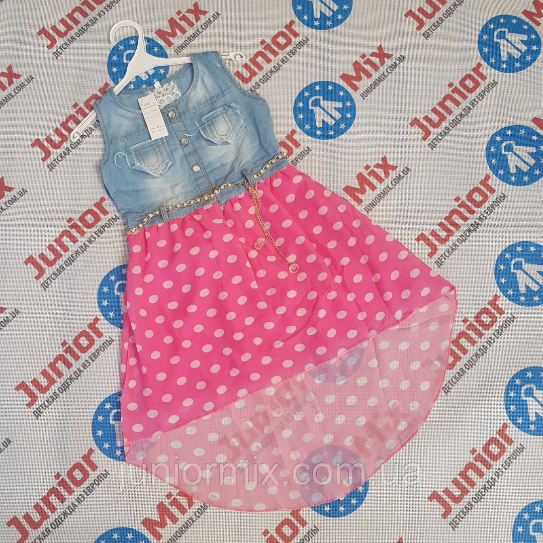 Дитячий літній сарафан для дівчаток у горошок оптом, фото 1
