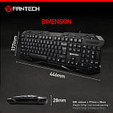Клавіатура мультимедійна з LED-підсвіткою FANTECH K10 HUNTER, USB, фото 8