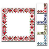 Сервет ТМ "La Fleur" 33*33, 2 шари, 16 шт. "Вишивка червона"