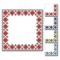 Сервет ТМ "La Fleur" 33*33, 2 шари, 16 шт. "Вишивка червона"