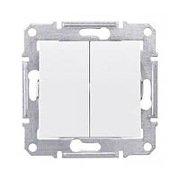 Вимикач SDN0300421 подвійний білий IP44 Sedna Schneider, 4493