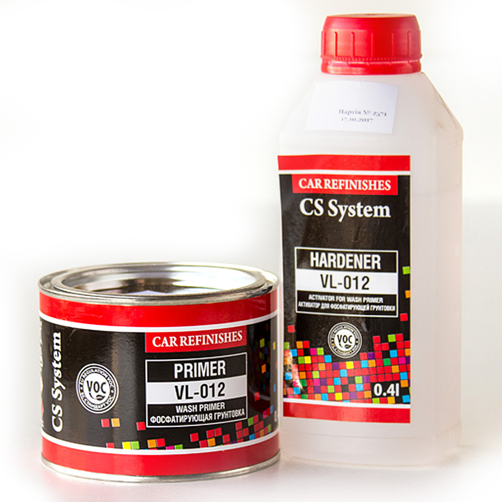 Грунт кислотний ВЛ-012 CS System Wash Primer з затверджувачем 0,4 л+0,4 л