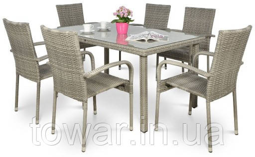  Комплект садових меблів Technorattan Fiesta сірий