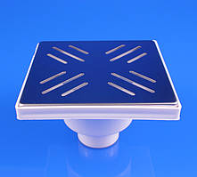 Сантехнічний трап вертикальний. 15х15 з неіржавкою решіткою