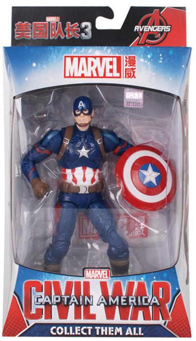 Фигурка Marvel Капитан Америка с держателем, Мстители, 18 см - Captain America, Avengers - фото 2 - id-p701130489