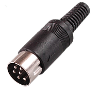 Купить Штекер DIN 6 (на кабель) DIN 45322, COMMODORE 64, цена 13 ...