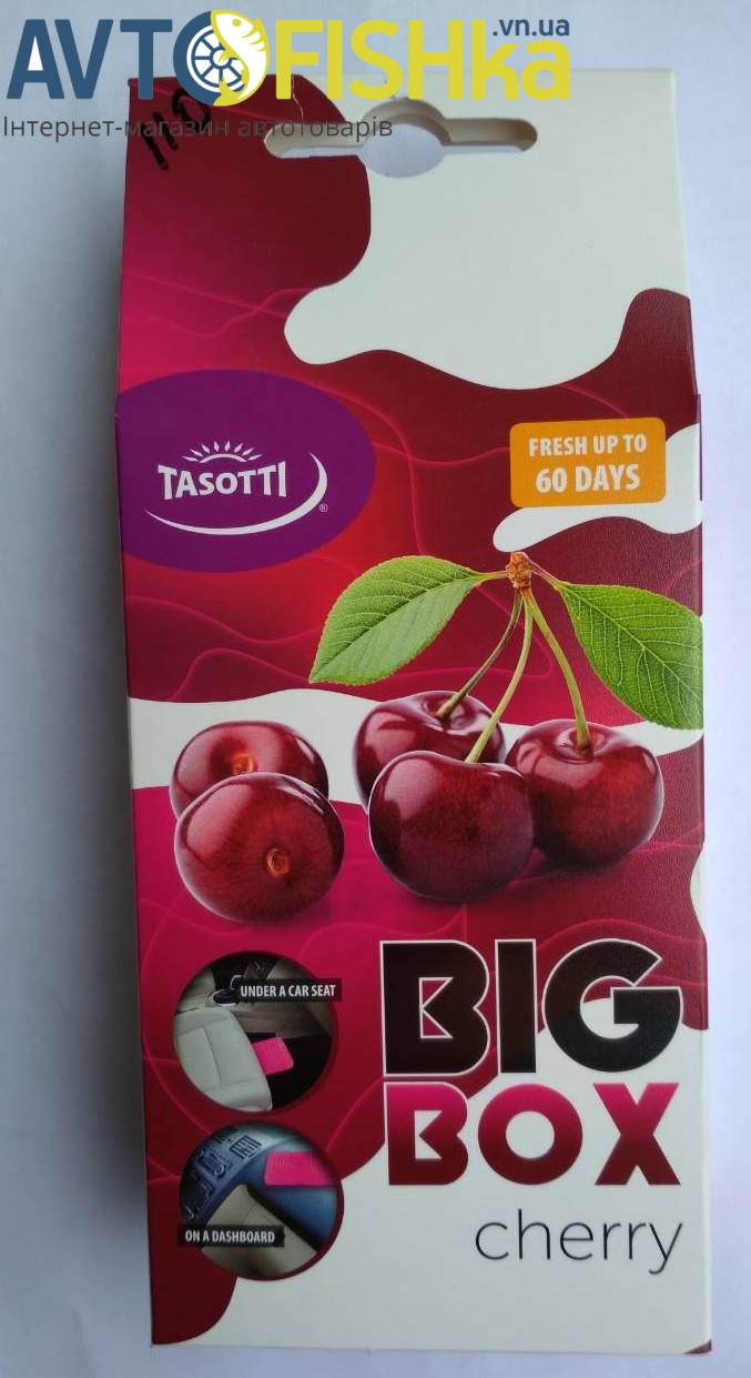 Автомобільний ароматизатор під СИДІННЯ TASOTTI big box (Вишня)