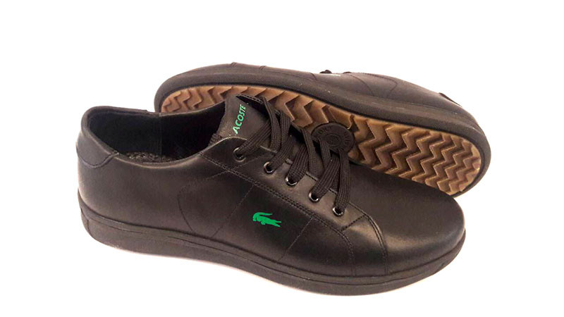 Мужские туфли Lacoste кожа натуральная черные La0008-1 - фото 3 - id-p701260972