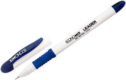 Набір гелевих ручок 12 шт Economix Leader Синій 0.5 мм Білий корпус 