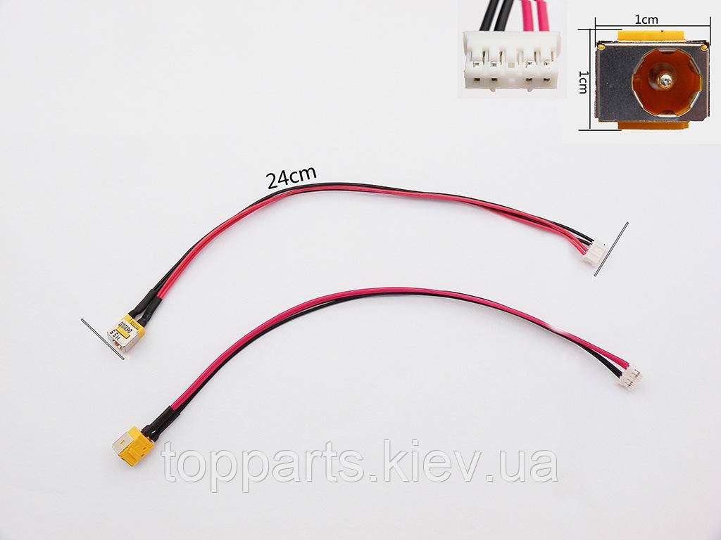Роз'єм живлення з кабелем для Acer PJ047Y-55 (5.5 mm x 1.7 мм), 5(4)-pin, 23 см