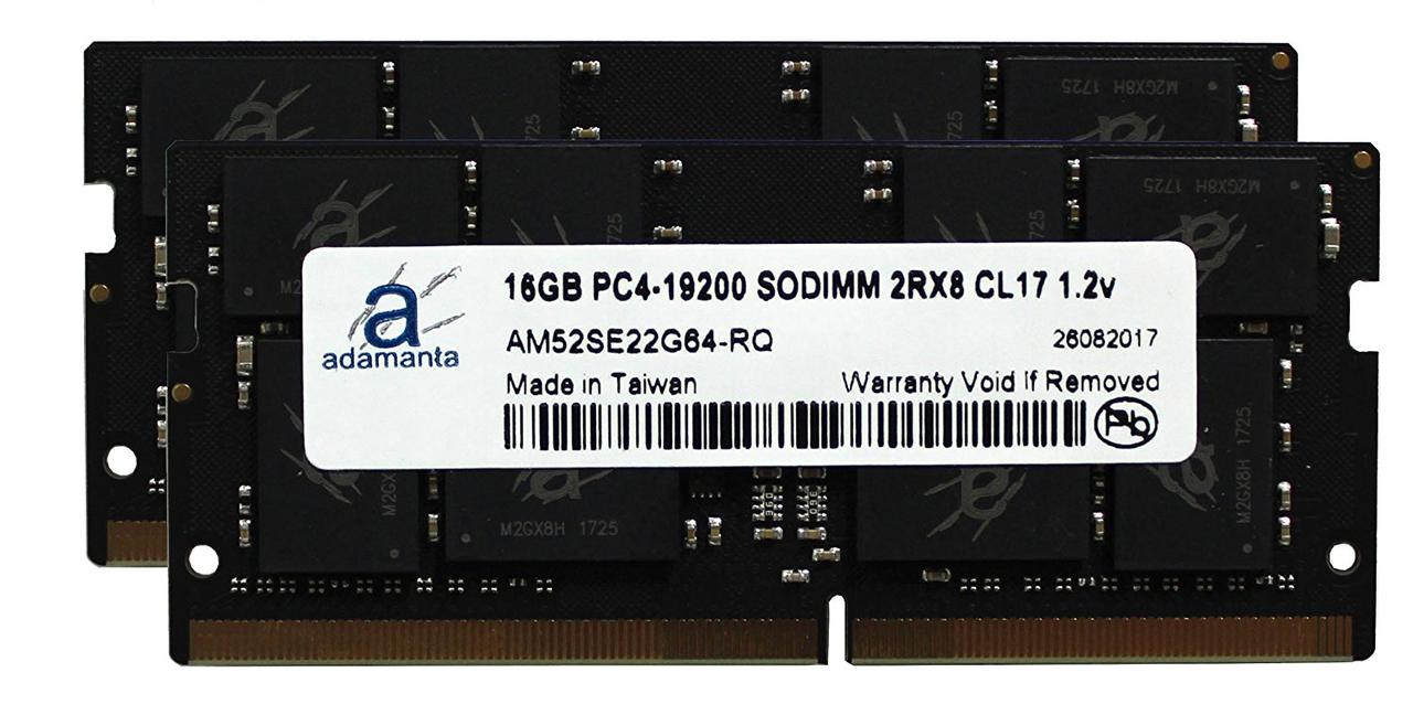 Пам'ять Adamanta 32GB (2x16GB) DDR4 2400Mhz (PC4-19200) SODIMM 2Rx8 для ноутбука