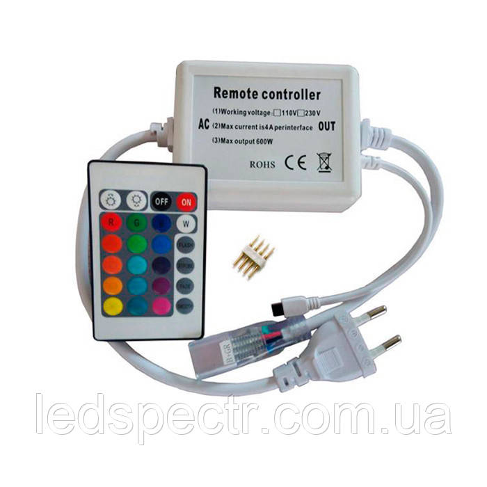 Контролер для світлодіодної стрічки Biom 220 В RGB 600 W з ІЧ пультом