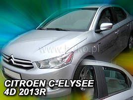 Дефлектори вікон (вітровики) Citroen C-Elisee 2012 -> 4шт (Heko)