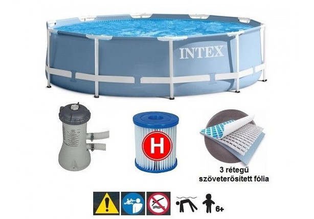 Басейн надувний великий каркасний Prism Frame Pool Intex 28702, фото 2