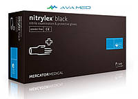 Перчатки Nitrylex BLACK (100 штук) черные нитриловые смотровые нестерильные неопудренные