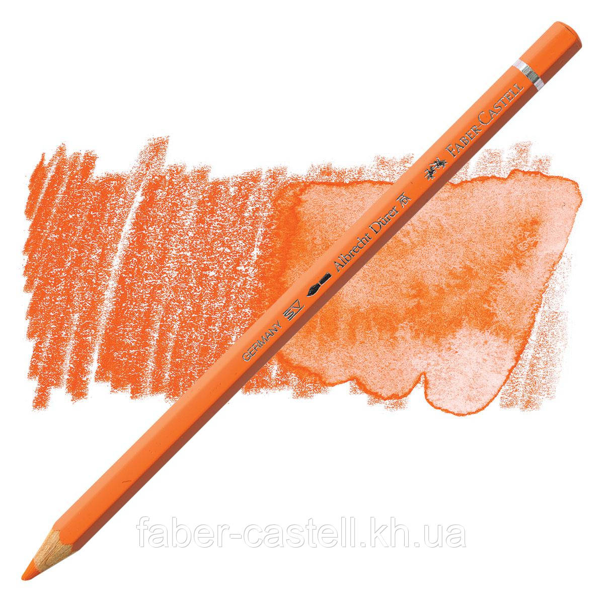 Олівець акварельний кольоровий Faber-Castell Albrecht Dürer колір помаранчева глазур (Orange Glaze) № 113, 117613