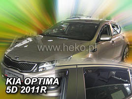 Дефлектори вікон (вітровики) KIA OPTIMA - (TF) 5D 2011+ (HEKO)