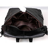 Рюкзак жіночий сумка з заклепками з боків (чорний), фото 8