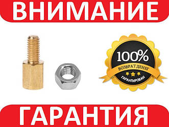 Стійка металева для друкованих плат, M3x10+6, Мама-Папа