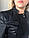 Куртка жіноча з екошкіри чорна коротка РОЗМІР +, фото 4