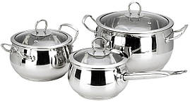 Набір кухонного посуду Calve CL-1090, 7 предметів нержавіюча сталь