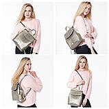 Жіночий шкіряний рюкзак міський. Модний рюкзак жіночий сумка рюкзак трансформер (червоний), фото 4