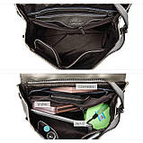 Жіночий шкіряний рюкзак міський. Модний рюкзак жіночий сумка рюкзак трансформер (червоний), фото 9