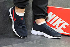 Чоловічі літні кросівки Nike темно сині з білим 44р, фото 2
