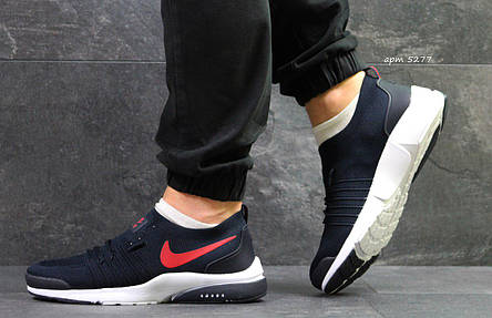 Чоловічі літні кросівки Nike темно сині з білим 44р, фото 2