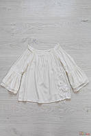 Блуза молочного цвета с рукавами-клеш для девочки (116 см.) NK Unsea