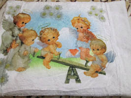 Простирадло-плед 90*100 см. з янголочками